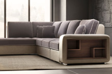 Ъглов диван Сена с лежанка и кът за съхранение от Нани Хоум Дивани НАНИ