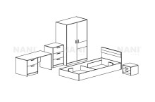Схема на комплект мебели за детска стая City 5022 от NANI HOME