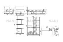Размери на комплект мебели за детска стая City 5016 от NANI HOME