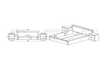 Схема на спален комплект City 7002 от NANI HOME Спални комплекти