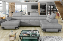 П-образен диван EMPORIO XL в сиво от Нани Хоум Ъглови дивани