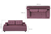 Разтегателен диван FOX в лилаво от Нани Хоум Класически дивани