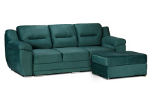 Прав диван с табуретка Адел в зелено от Нани Хоум Дивани НАНИ
